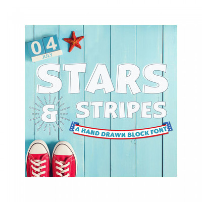 silhouette stars and stripes font