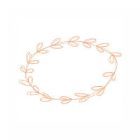 sketched oval wreath