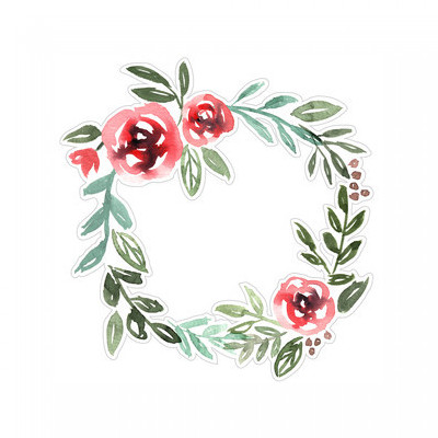 watercolor wreath