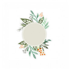 watercolor floral circle