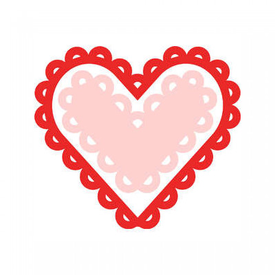 scalloped hearts