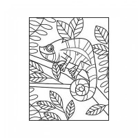 chameleon coloring page chameleon coloring page