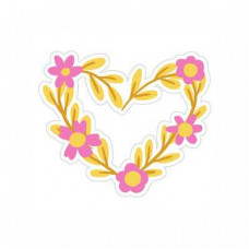 floral heart frame