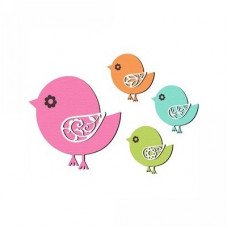 set of 4 patterned wings birds