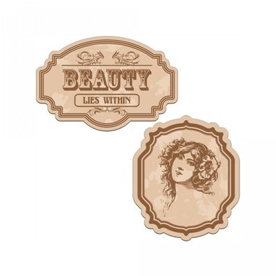vintage labels - beauty lies within