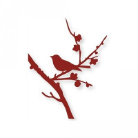 bird on fall branch