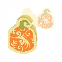 3 piece swirl pumpkin card