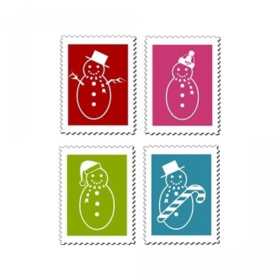 snow man stamp set