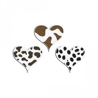 3 animal print hearts 3 animal print hearts