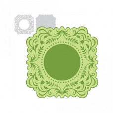 circle frame with leaves