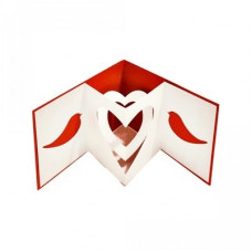 love birds pop out card