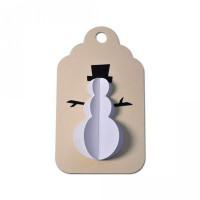 snowman tag 3d