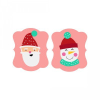 santa and snowman cards