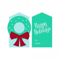 winter holiday tags