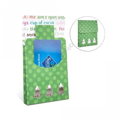 sliding gift card holder: christmas trees