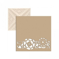 card insert square flowers