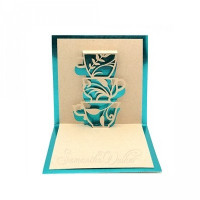 card pop up lace tea cups card pop up lace tea cups