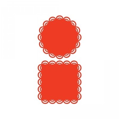 scalloped shapes