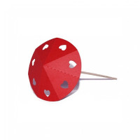 3d cocktail umbrella - hearts 3d cocktail umbrella - hearts