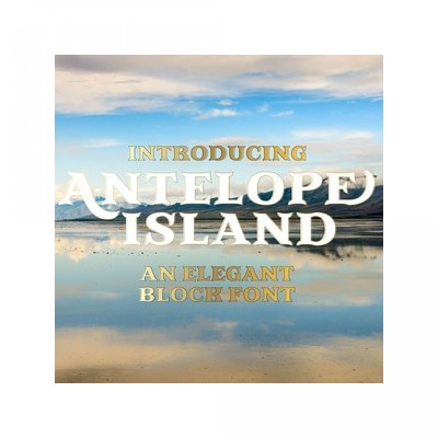 silhouette antelope island font
