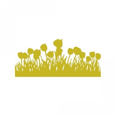 tulips in grass