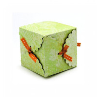 3d box scalloped tie flap