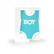 3d flip swing card boy onesie