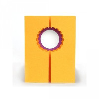3d double gate fold window card - scalloped circle 3d double gate fold window card - scalloped circle