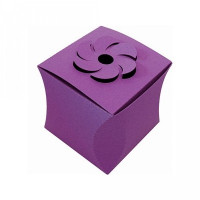 curved cube box w flower curved cube box w flower