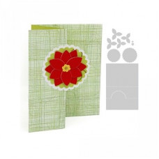 accordion card poinsettia