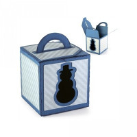 3d handled box - snowman 3d handled box - snowman
