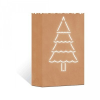 3d paper bag luminary: christmas tree