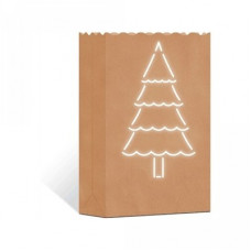 3d paper bag luminary: christmas tree