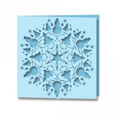 card snowman snowflake