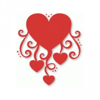 flourished hearts dangling