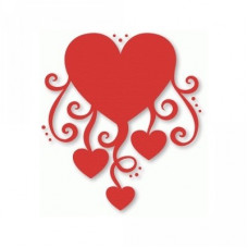 flourished hearts dangling