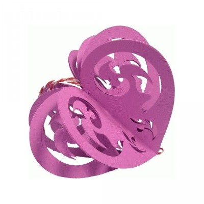 3-d folded heart decoration