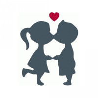 cute kissing couple silhouette cute kissing couple silhouette
