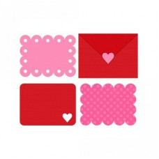 4 valentine card and envelope set