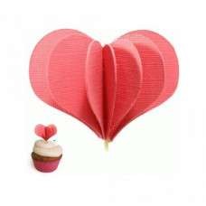 3d heart cupcake topper