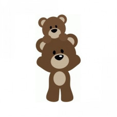 cute bears with baby and parent