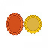 scallop doily frame set scallop doily frame set