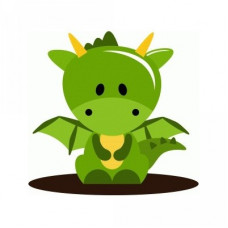 cute green dragon