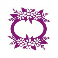 oval flower frame oval flower frame