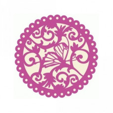 butterfly garden doily