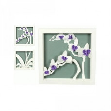 3d orchid shadow box
