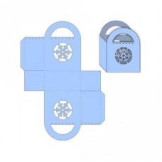 scalloped snowflake favor bag