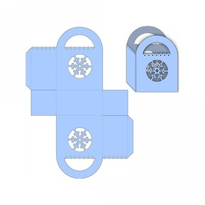 scalloped snowflake favor bag