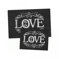 chalkboard set - love