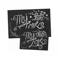 chalkboard set - my love